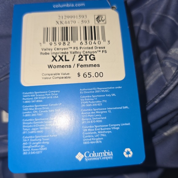 Columbia Women's Valley Canyon Dress UPF 50 Omni-Shade Built In Shorts Size XXL - Picture 10 of 11